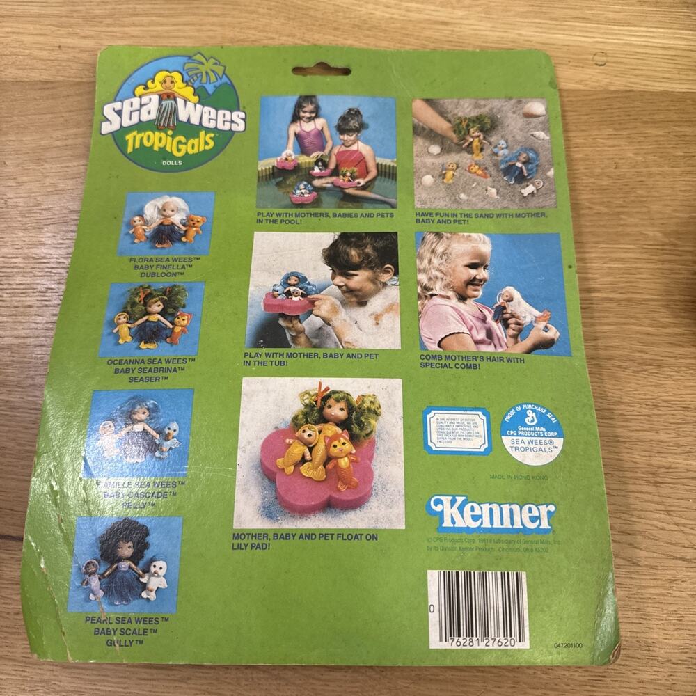 Vtg 1981 Kenner Sea Wees TropiGals OCEANNA BABY SEABRINA SEASER Combo NEW IN BOX - Picture 2 of 6